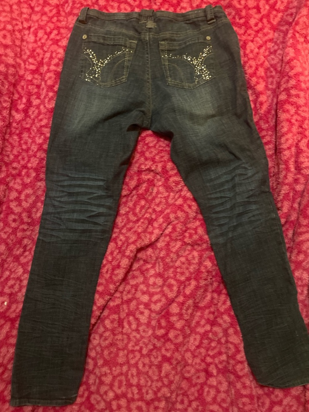 HYDRAULIC 1990 Wash bootcut Jeans with Back Pocket silver and gold Rhinestones